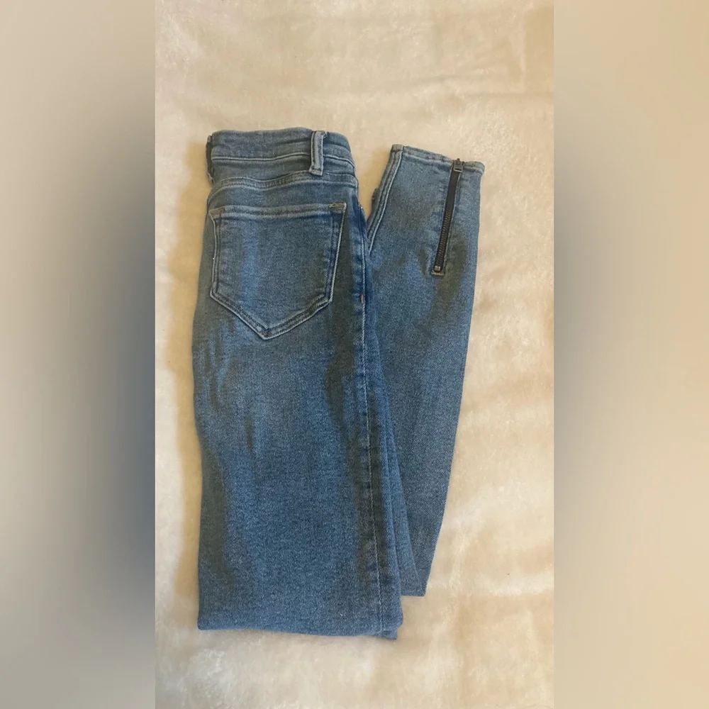 All Saints skinny Grace zip Jeans 24 - Picture 7 of 8